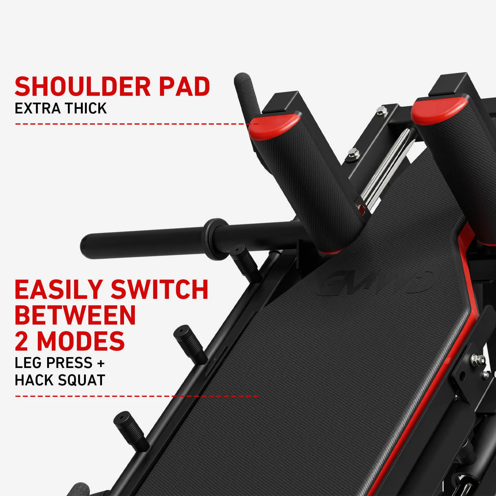 Arete™ 3-In-1 Leg Press Hack Squat Machine With Calf Block - Image 17