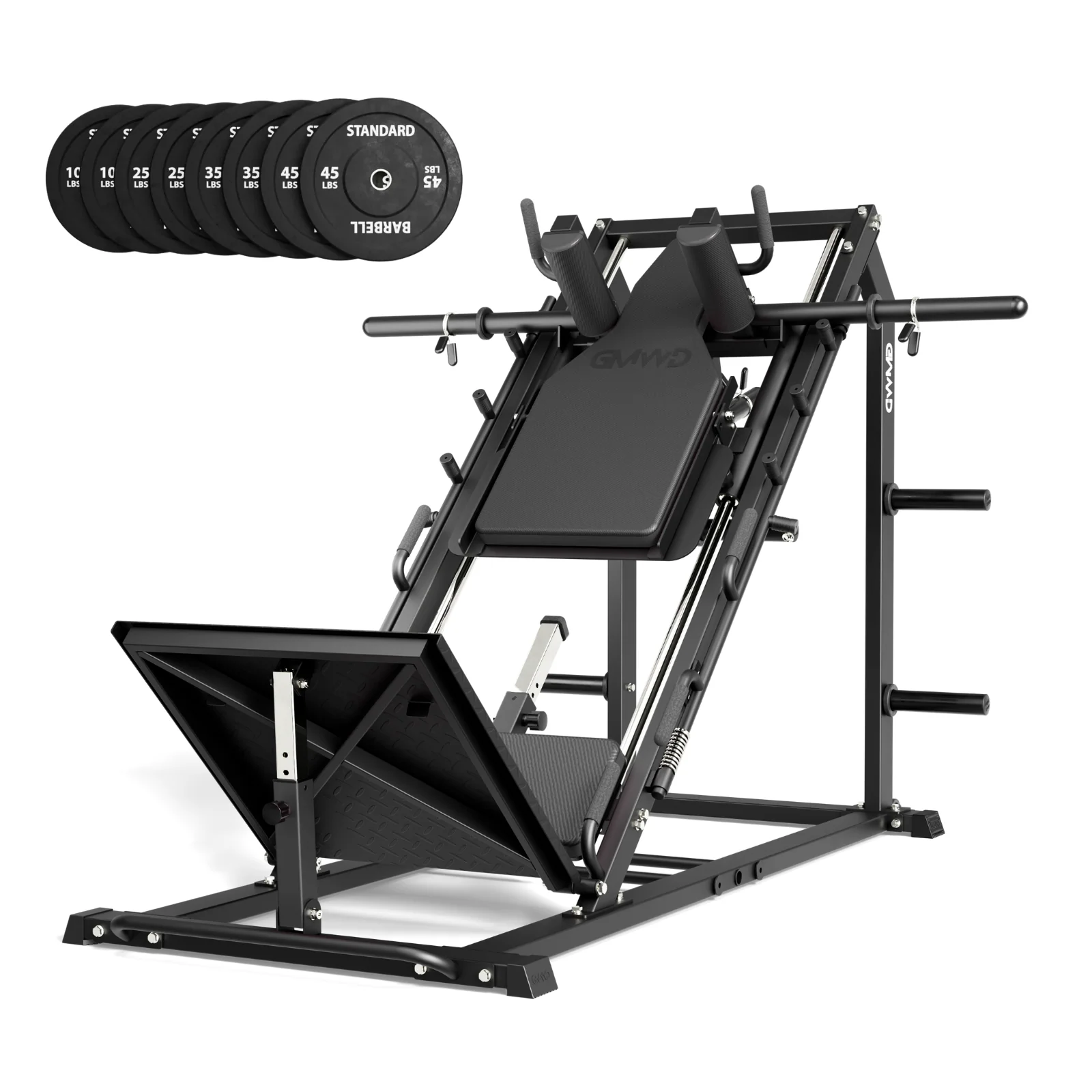 Arete™ 3-In-1 Leg Press Hack Squat Machine With Calf Block - Image 20