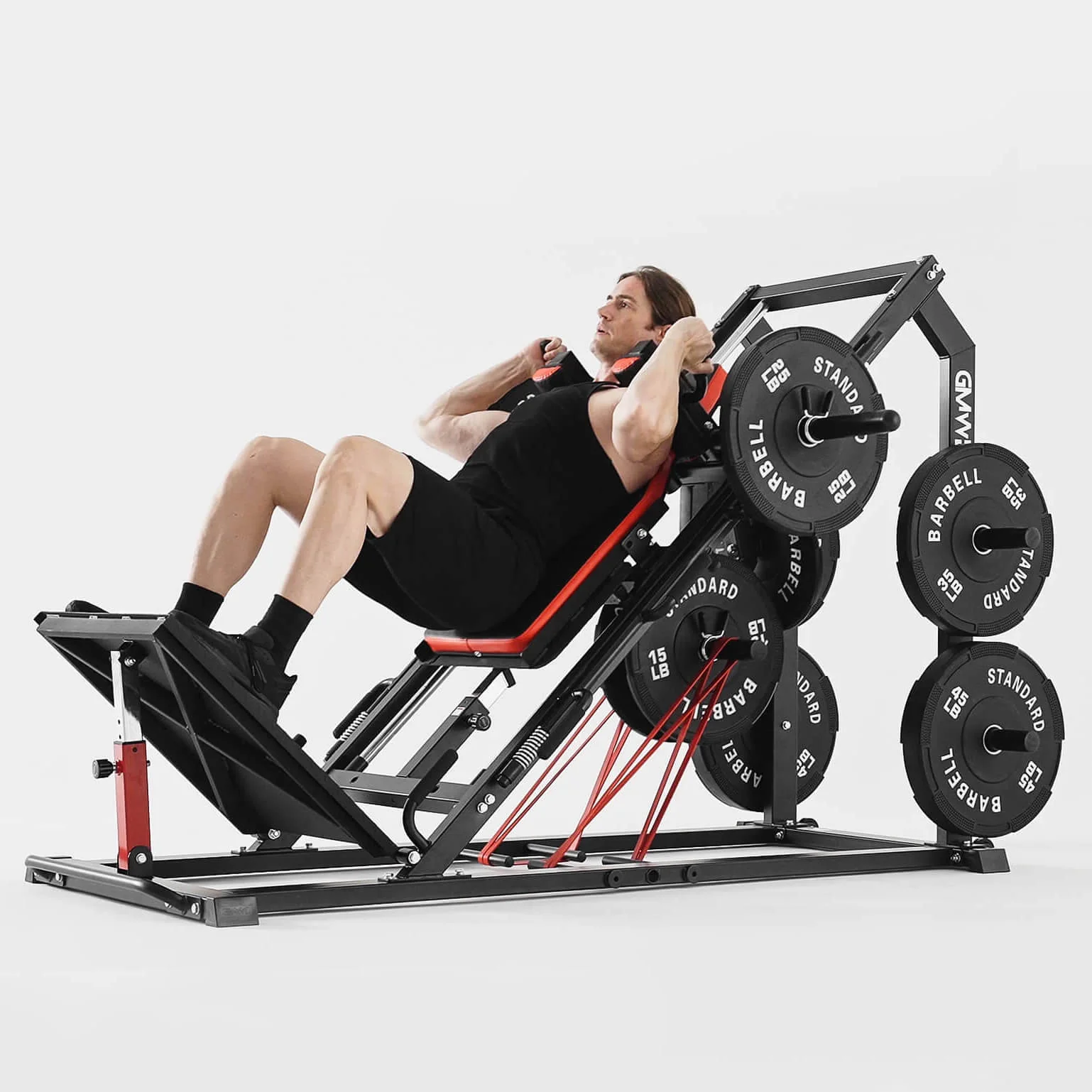 Arete™ 3-In-1 Leg Press Hack Squat Machine With Calf Block - Image 3