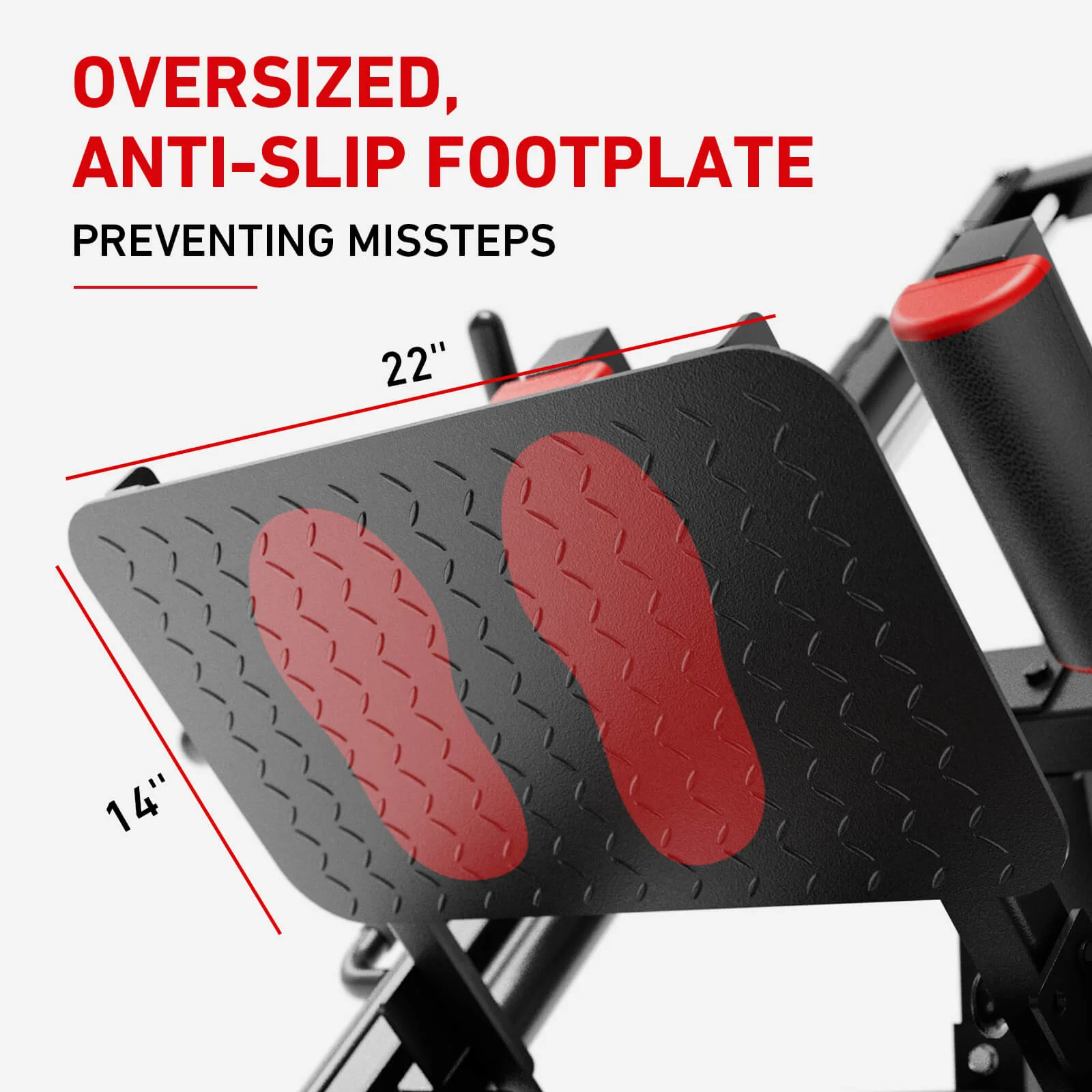 Arete™ 3-In-1 Leg Press Hack Squat Machine With Calf Block - Image 9