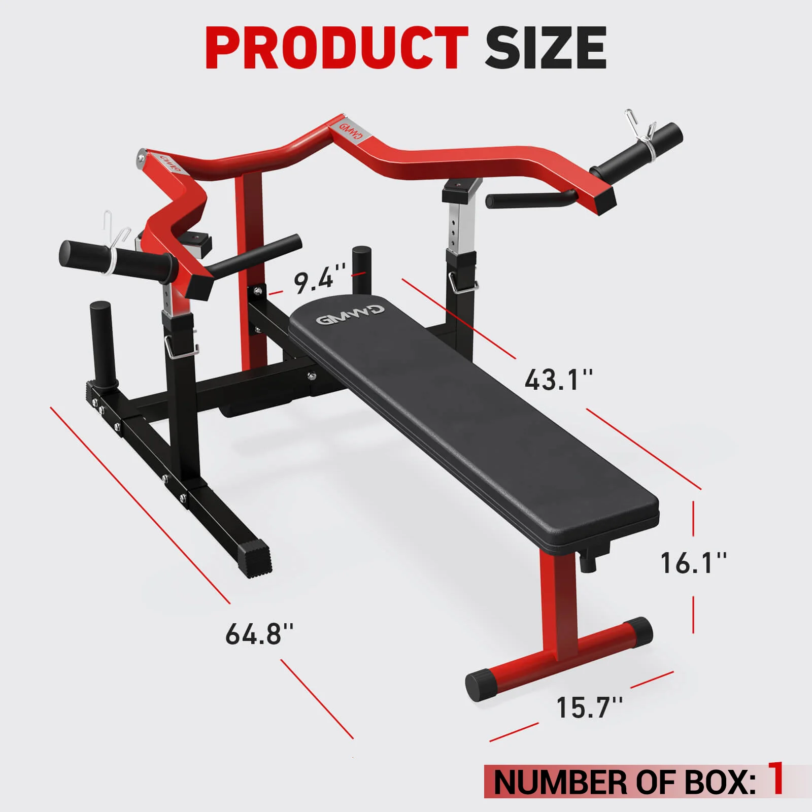 Compact Incline/ Flat Bench Press Machine V1 - Image 9