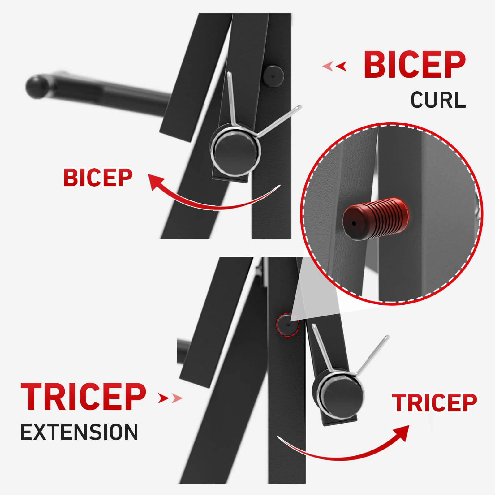 Bicep Curl And Tricep Extension Machine WJ32 - Image 6