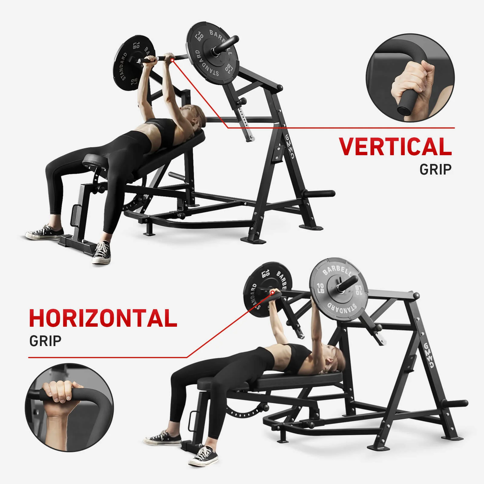 Incline/Decline/Flat Chest Press Machine V3 - Image 8