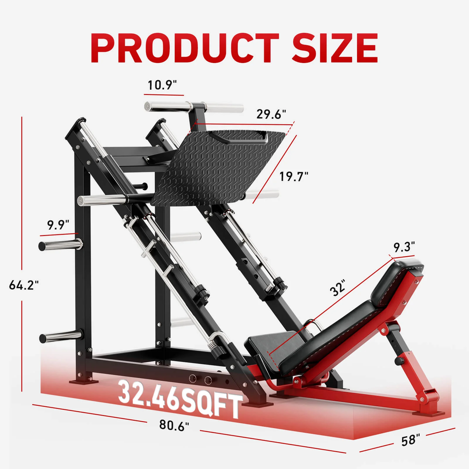 Professional 45 Degree Leg Press Machine for Home LP01 - Image 3