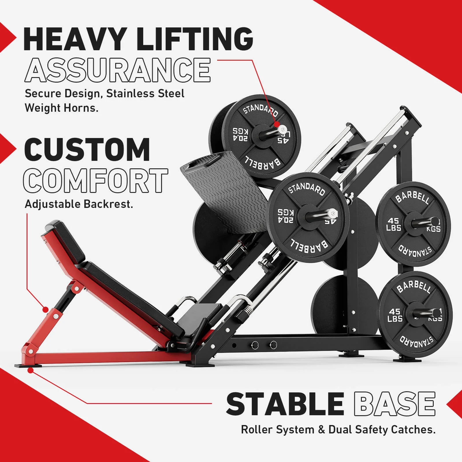 Professional 45 Degree Leg Press Machine for Home LP01 - Image 7