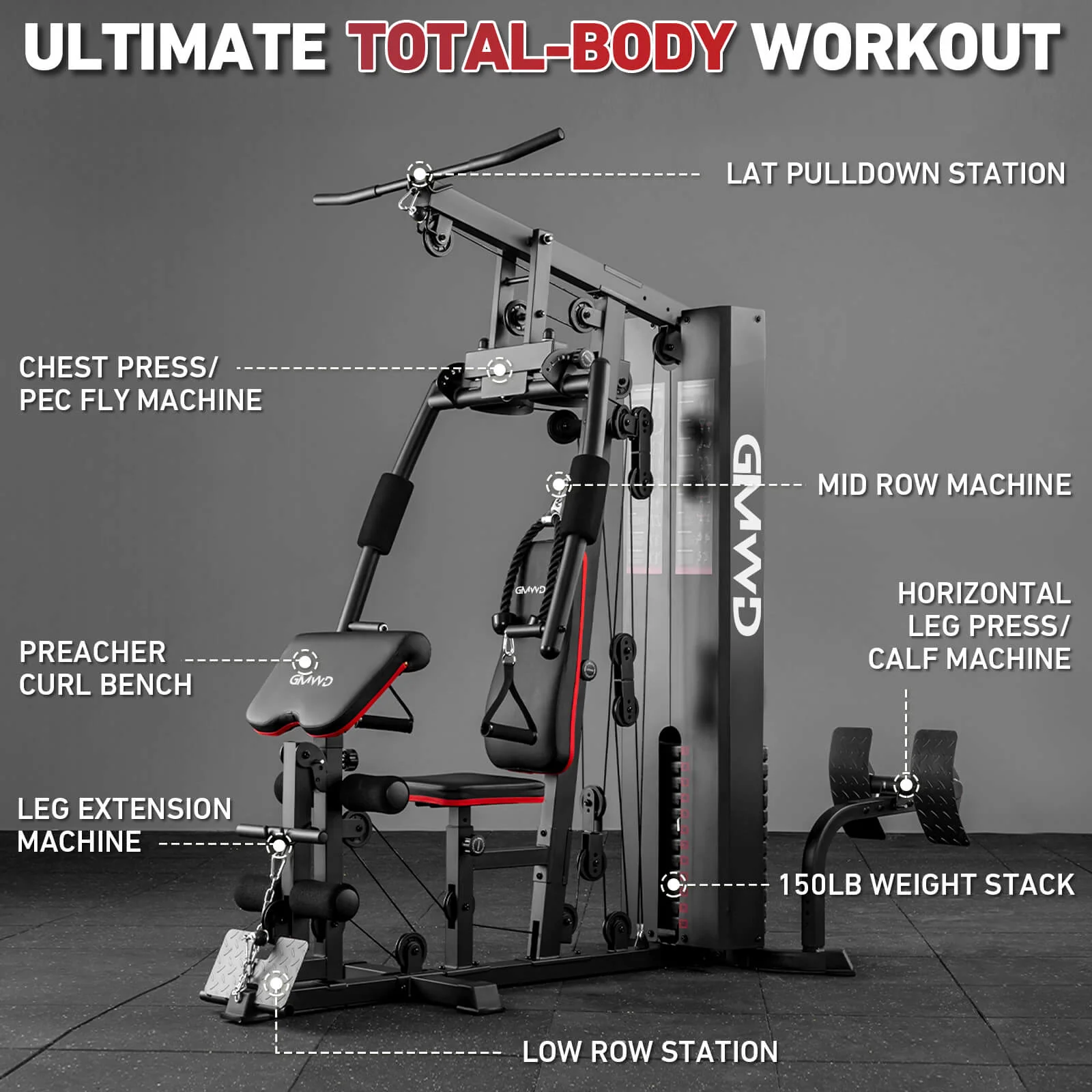Multi Gym Station with Weight Stack HGS - Image 4