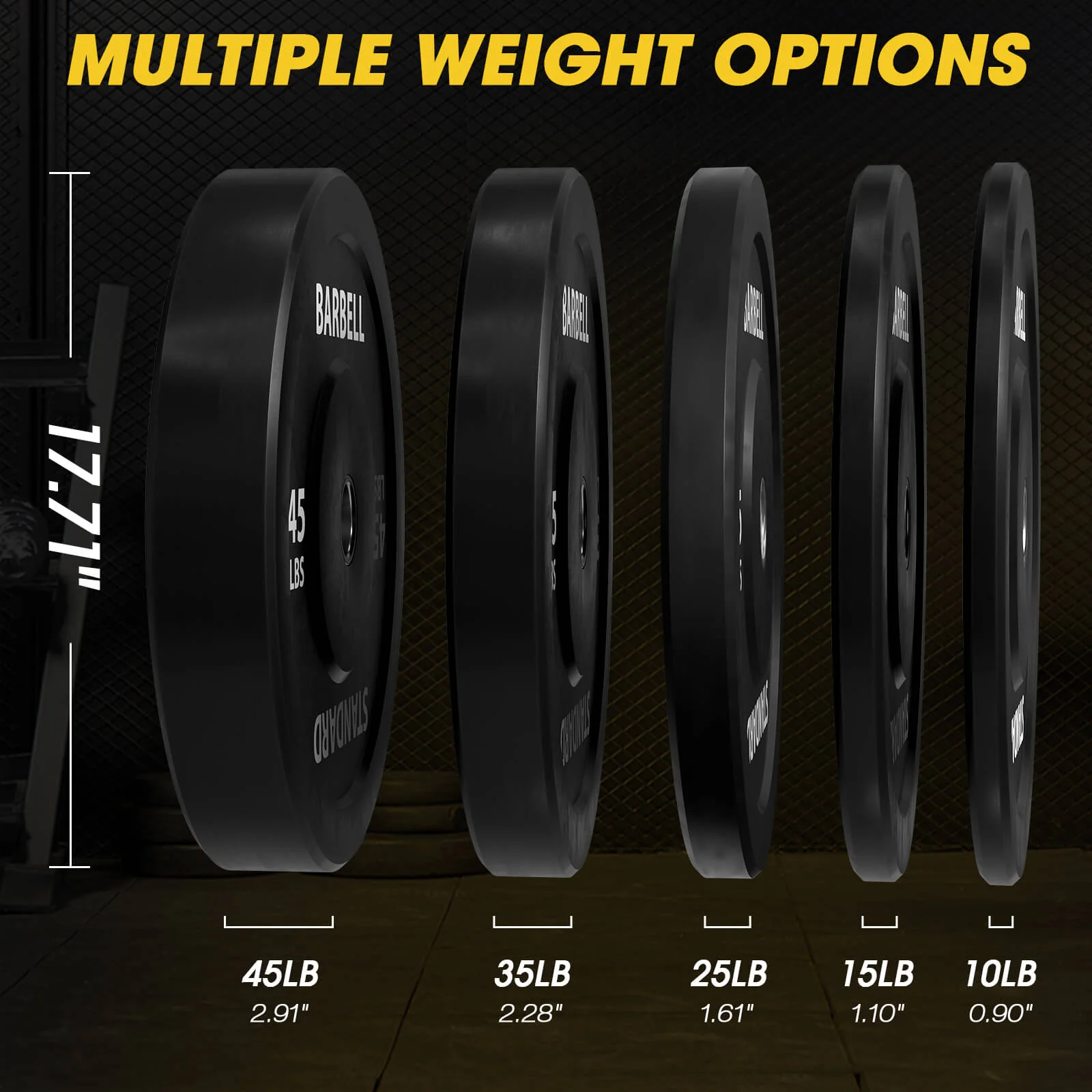 EZ Grip Olympic Bumper Plates 230LBS Combo - Image 3