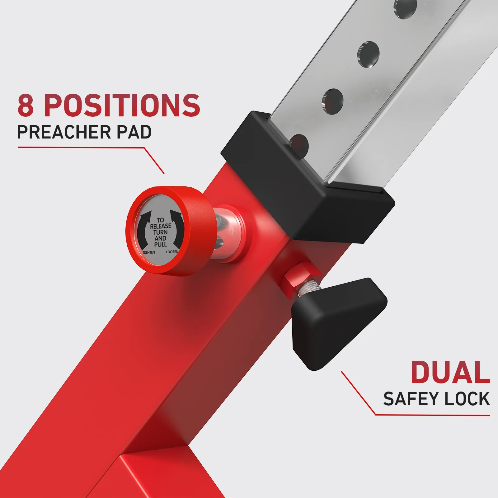 Preacher Curl And Back Extension Bench MS18 - Image 8