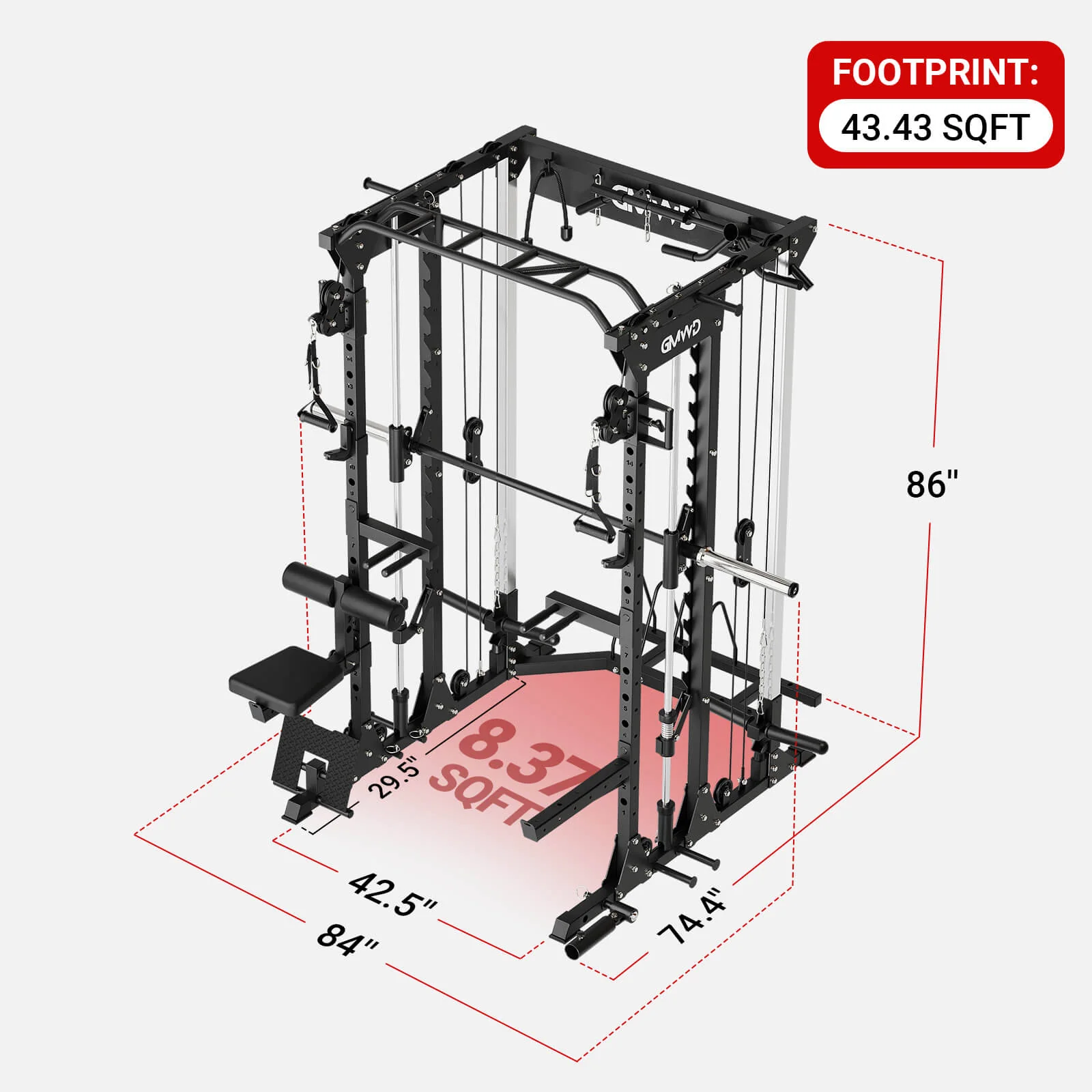All-In-One Smith Machine with Functional Trainer SM12 2.0 - Image 4